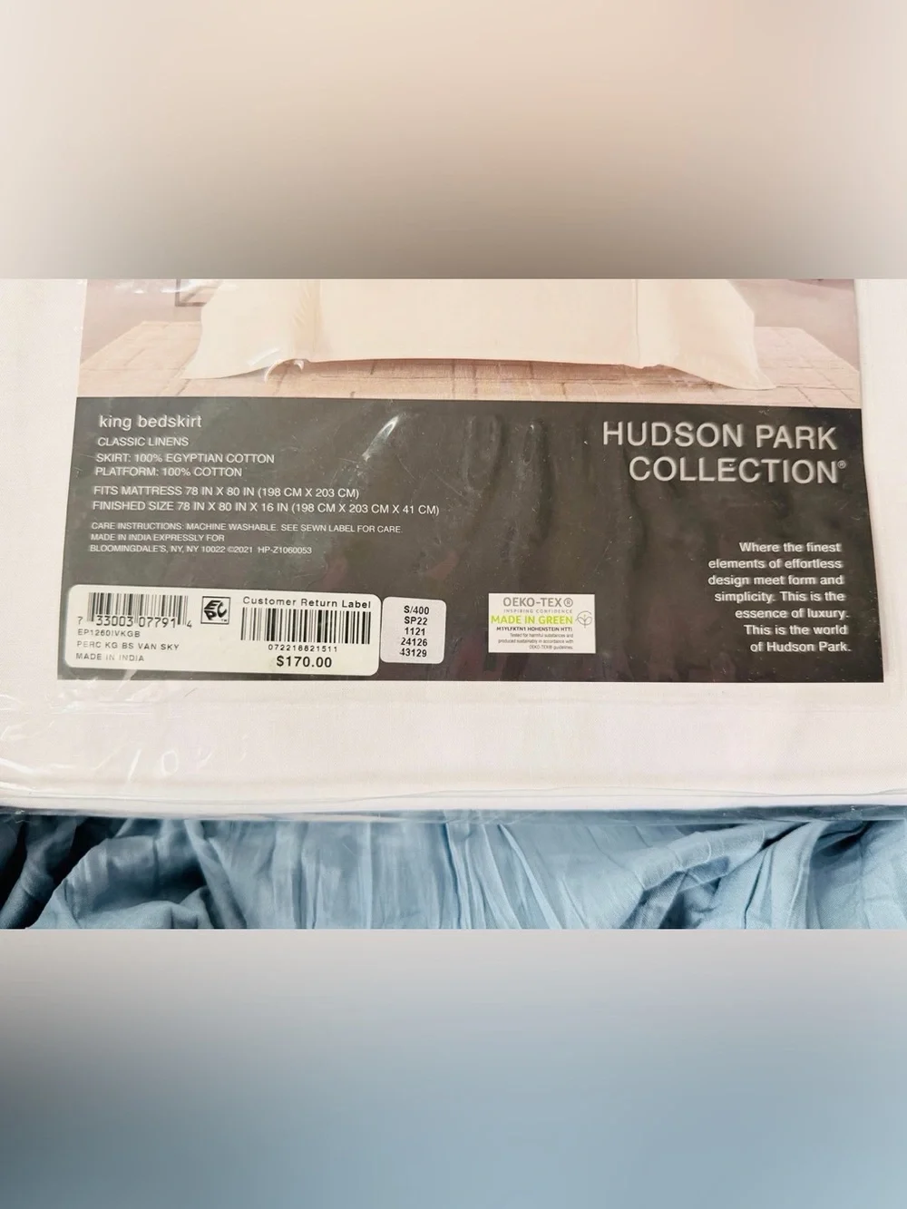 Bloomingdale’s Hudson Park Collection Percale King Bedskirt